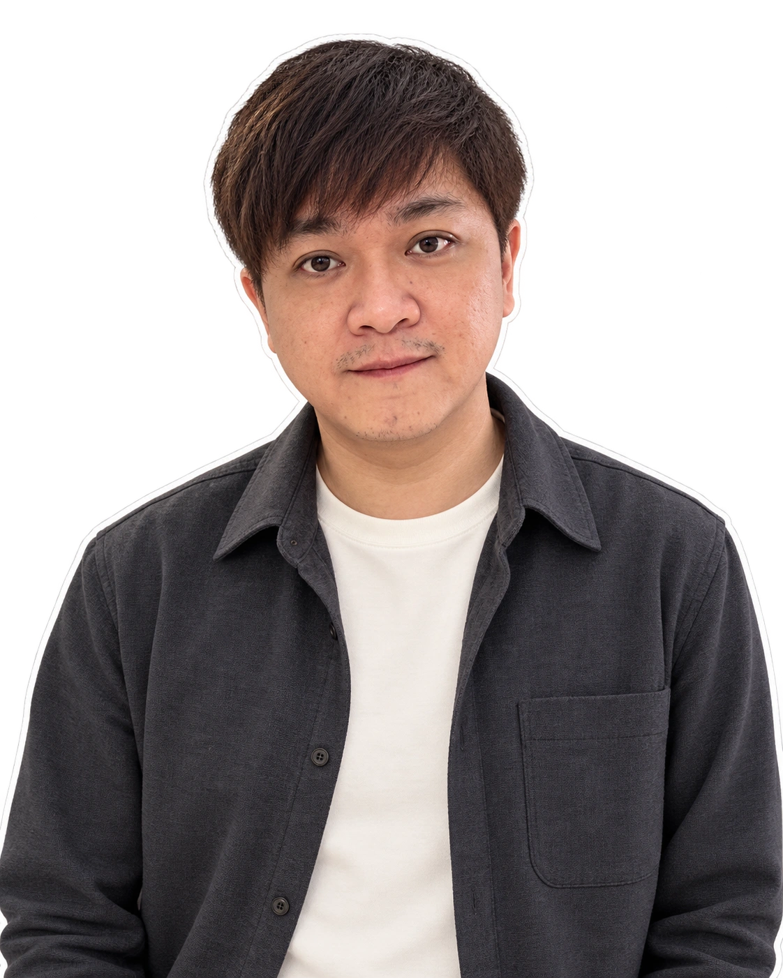 AI-generated business-casual portrait of TJ Peñalba